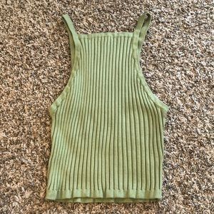 NWOT green crop top size medium
